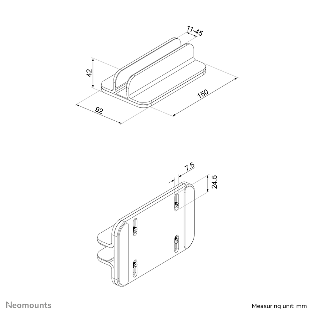 Neomounts NSLS300 Soporte para portátil 11-17" - universal